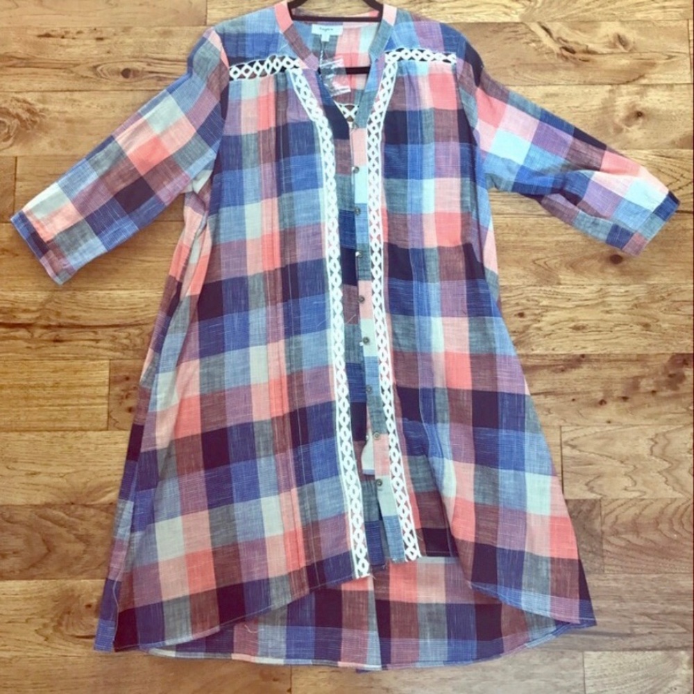 Hayden Flowy Plaid Dress